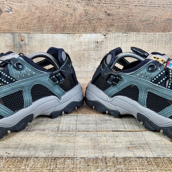 Salomon Techamphibian Women Sz 8 Trail Hiking Water Shoes Green Black 863424 - Picture 4 of 9